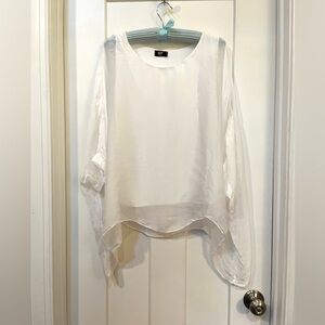 NT Sheer Silk White Blouse